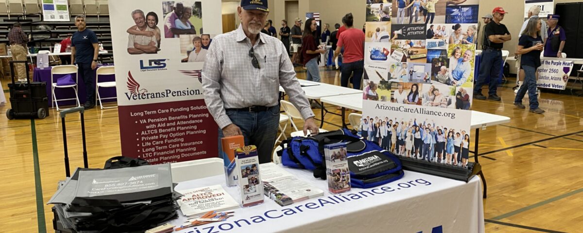 Steve Dabbs at an Exhibition. He is a va accredited claims agent.