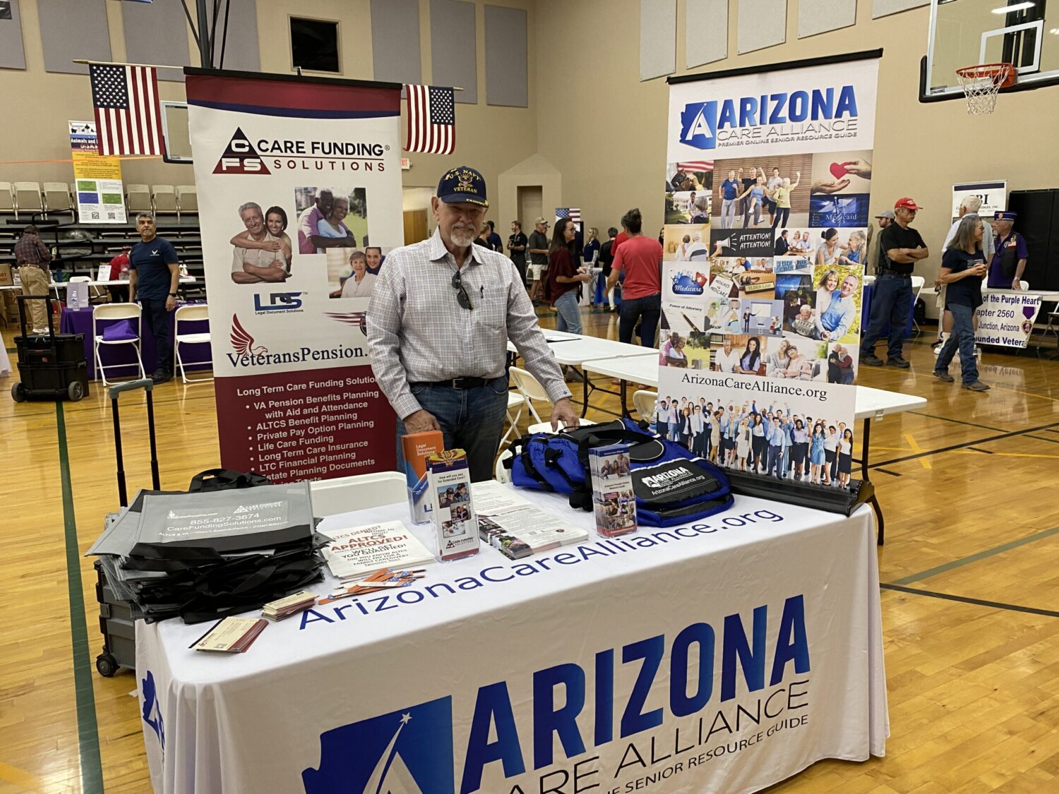 Steve Dabbs at an Exhibition. He is a va accredited claims agent.