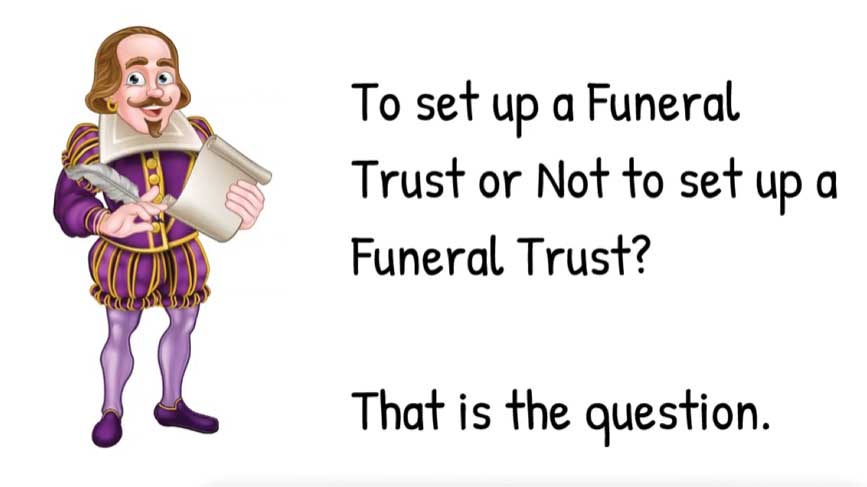 Funeral trust decision dilemma illustration